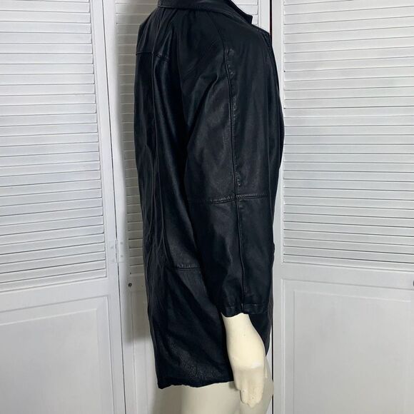 Vintage Wilson’s Black Leather Coat Size Large - Picture 8 of 15